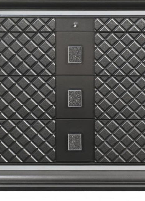 65" Gray Solid and Manufactured Wood Eight Drawer Double Dresser