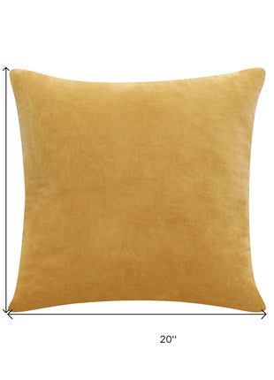 20" Yellow Throw Pillow