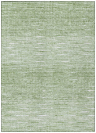 5' X 8' Artichoke Green And Green Abstract Washable Indoor Outdoor Area Rug