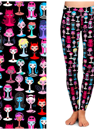 "Goth Dolls" Leggings by Miss Fluff x Lipstick & Chrome