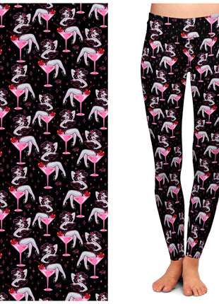 "Cocktail Crush" Leggings by Miss Fluff x Lipstick & Chrome
