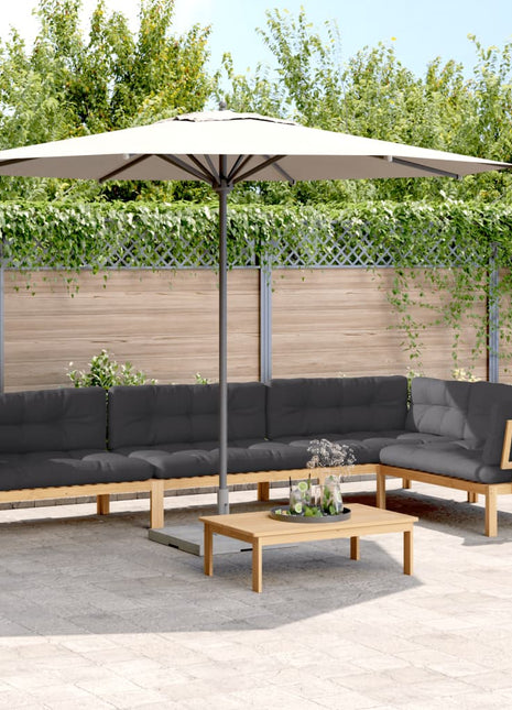 vidaXL 5 Piece Patio Pallet Sofa Set with Cushions Solid Wood Acacia