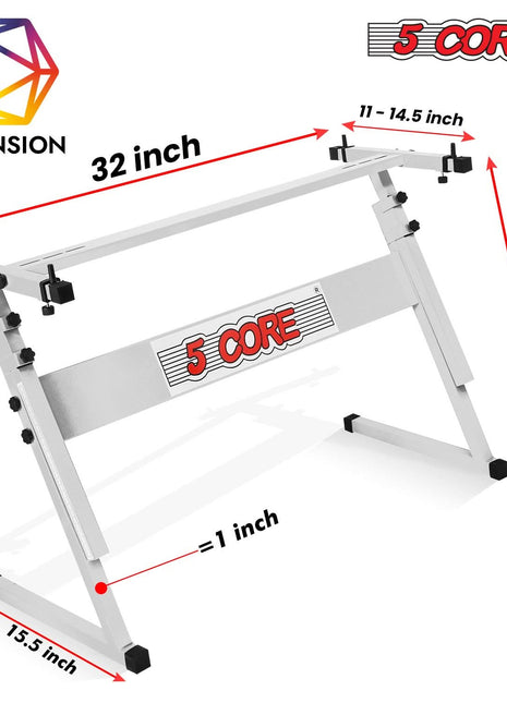 5 Core Keyboard Stand Z Style Height Adjustable Sturdy Piano Riser Lift Holder Stands