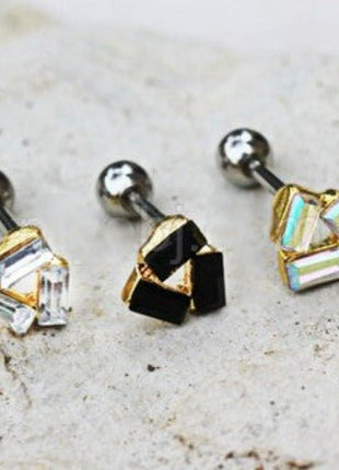 316L Stainless Steel Art of Brilliance Art Deco Cartilage Earring