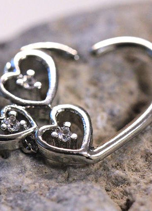 316L Stainless Steel Love in the Air Heart Cartilage Earring