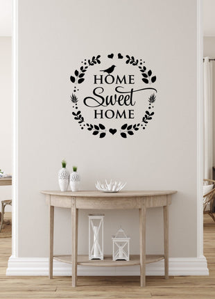 Decor - Home Sweet Home Removable Vinyl Wall Decal - Easy Peel and Stick Wall Art