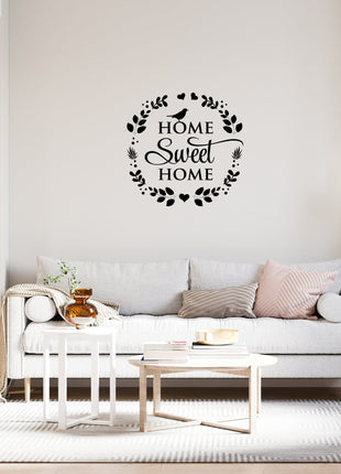 Decor - Home Sweet Home Removable Vinyl Wall Decal - Easy Peel and Stick Wall Art