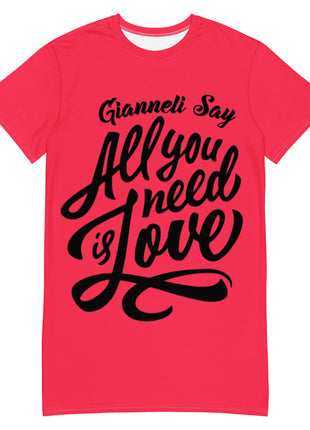 LOVE T-shirt Dress by Gianneli