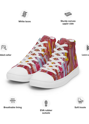 Gianneli Colours Handmade Women’s High Top Canvas Shoes