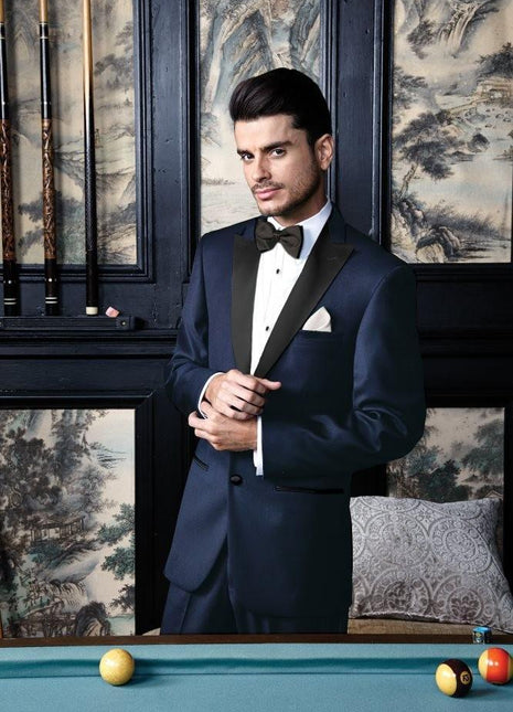 "Fitzgerald" Navy Tuxedo Jacket Peak (Separates)