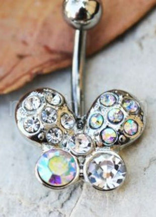 316L Stainless Steel Art of Brilliance Butterfly Gleam Navel Ring