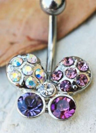 316L Stainless Steel Art of Brilliance Butterfly Gleam Navel Ring